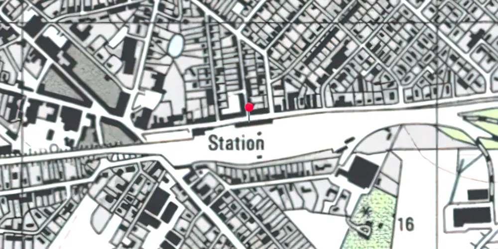 Historisk kort over Bramming Station