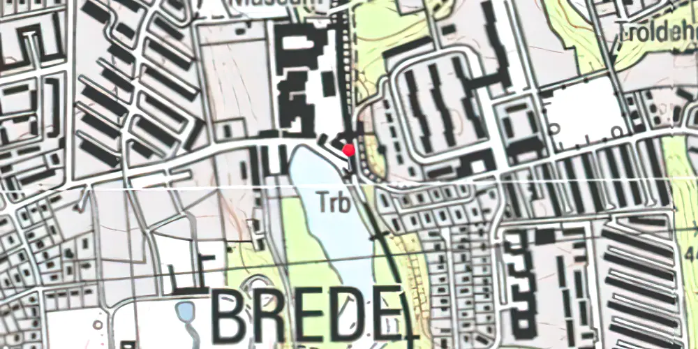 Historisk kort over Brede Station