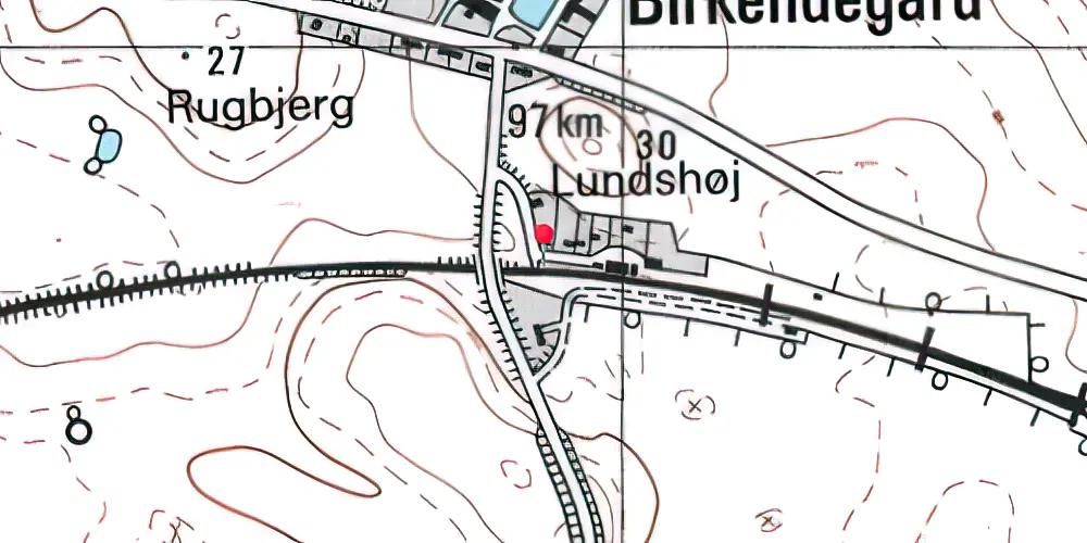 Historisk kort over Værslev Teknisk Station