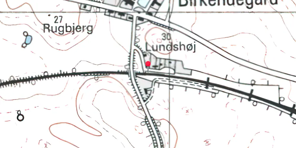 Historisk kort over Værslev Teknisk Station