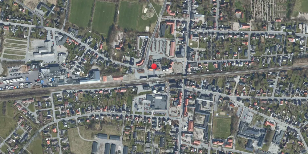 Historisk kort over Brørup Station