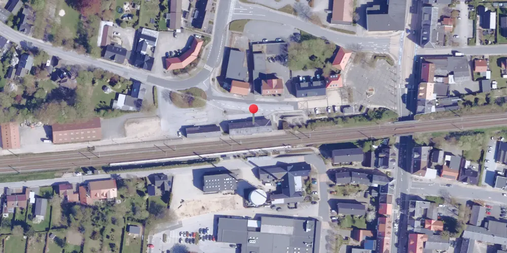 Historisk kort over Brørup Station