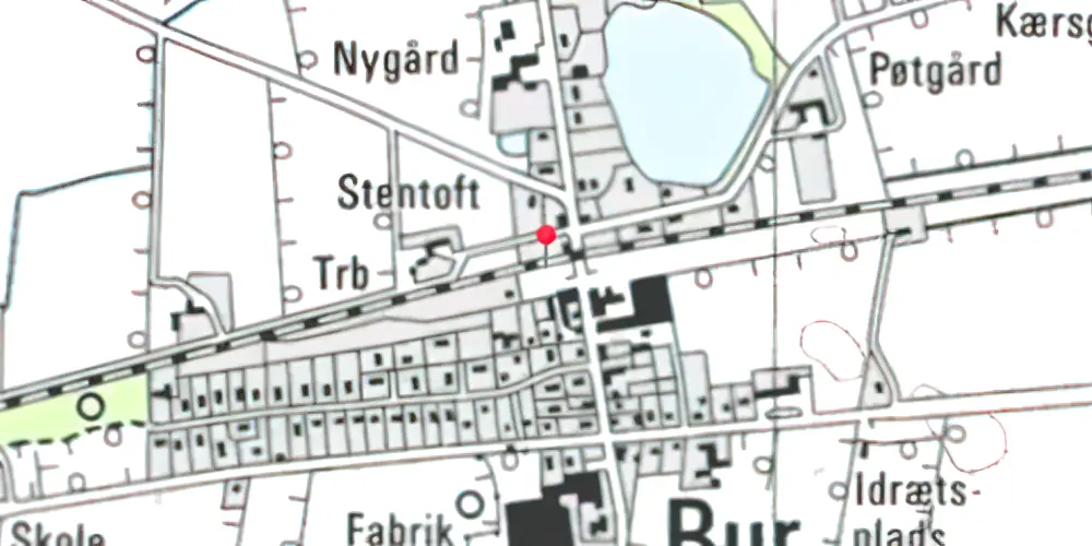 Historisk kort over Bur Trinbræt