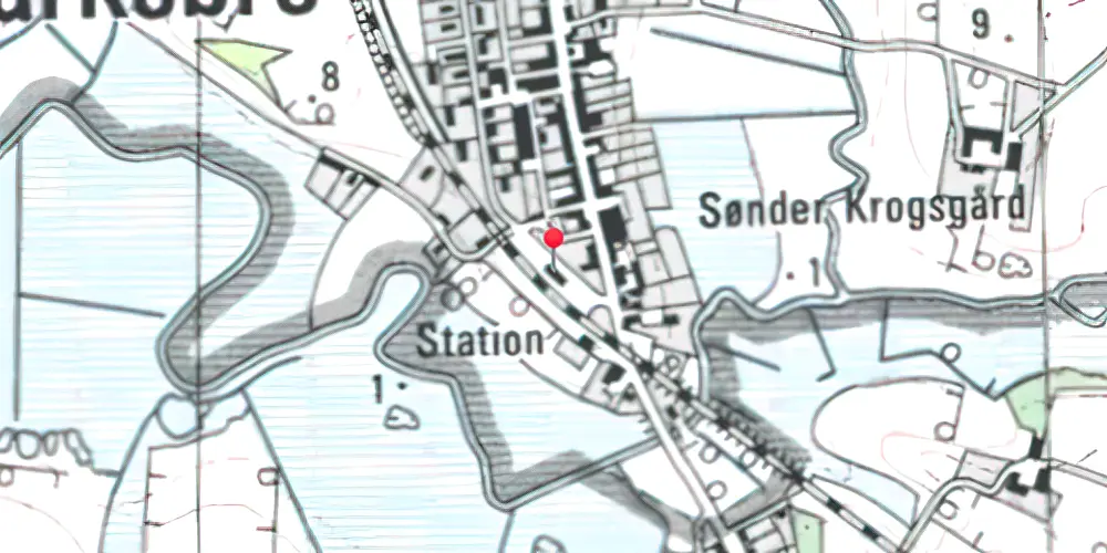 Historisk kort over Bækmarksbro Station 