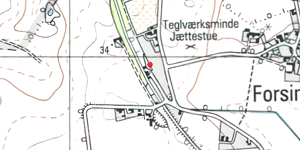 Historisk kort over Forsinge Station