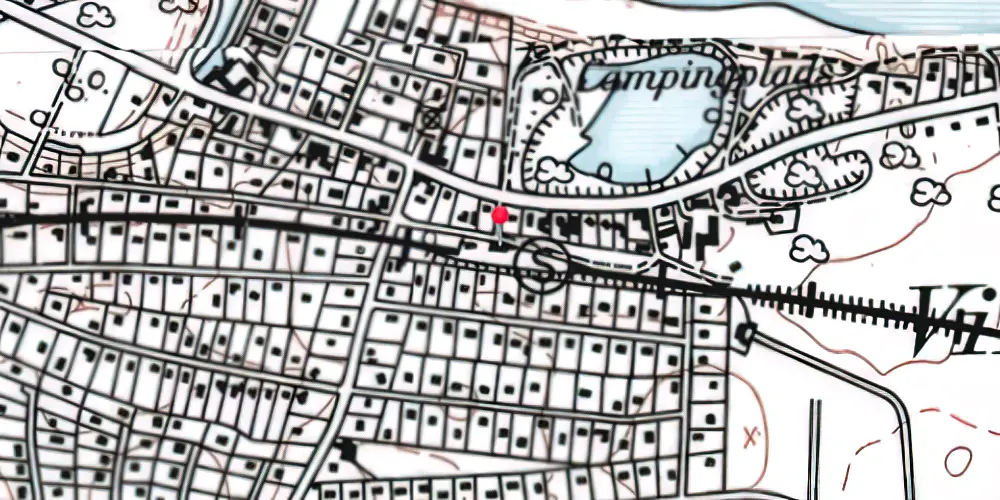 Historisk kort over Dronningmølle Station 