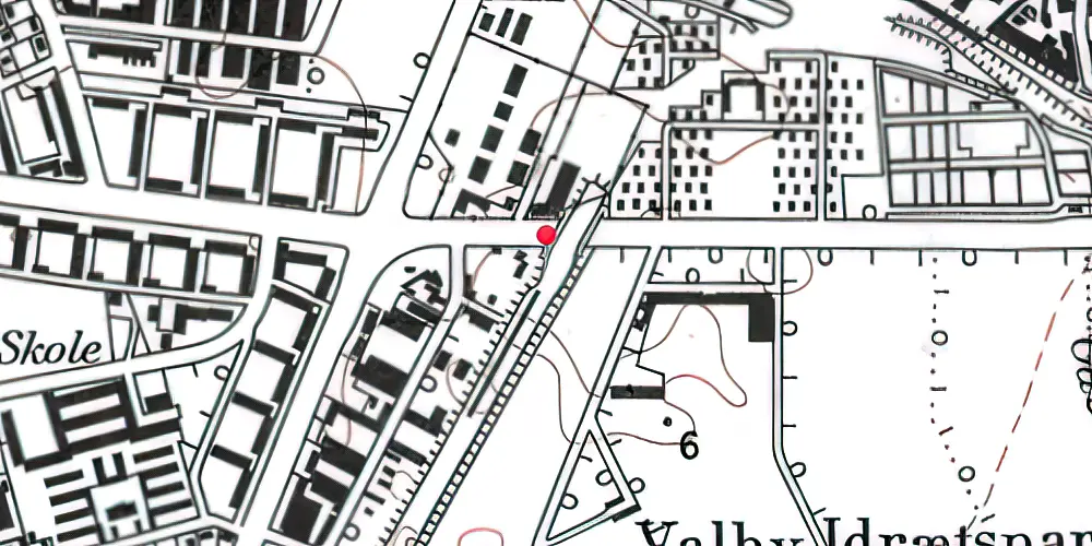 Historisk kort over Ellebjerg Station