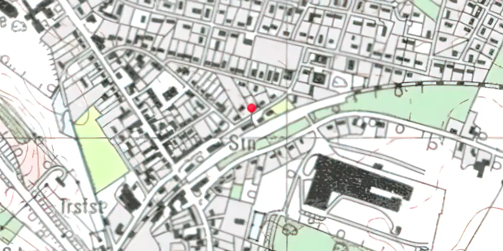Historisk kort over Engesvang Station 