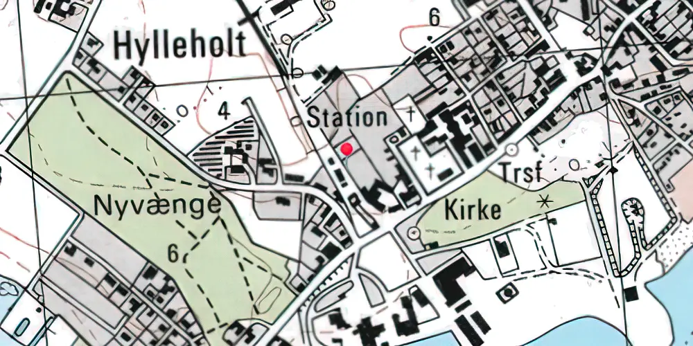 Historisk kort over Faxe Ladeplads Station