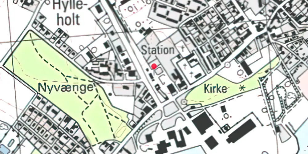 Historisk kort over Faxe Ladeplads Station