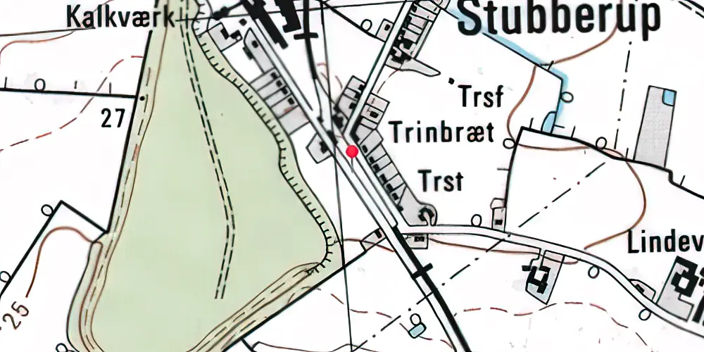 Historisk kort over Faxe Syd Trinbræt 