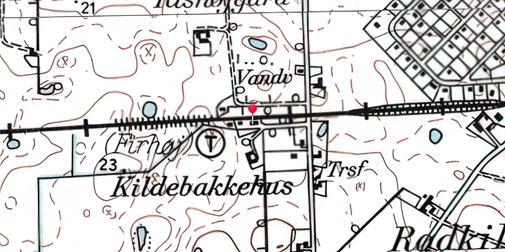 Historisk kort over Firhøj Station 