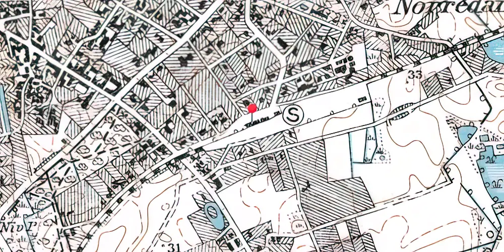 Historisk kort over Fredensborg Station 