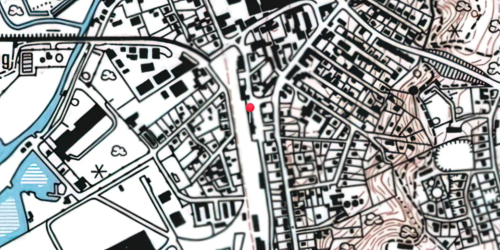 Historisk kort over Frederiksværk Station 