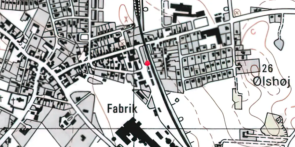 Historisk kort over Gørlev Station 