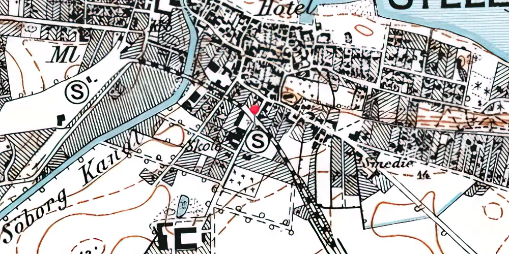 Historisk kort over Gilleleje Øst Trinbræt