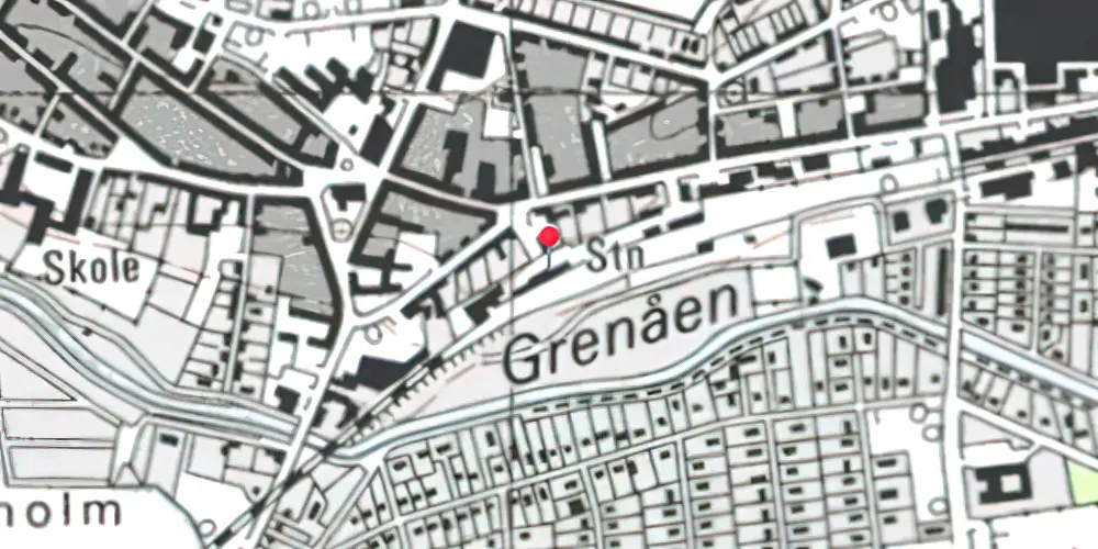 Historisk kort over Grenaa Station [1876-2016]