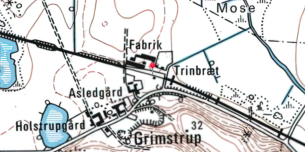Historisk kort over Grimstrup Trinbræt 