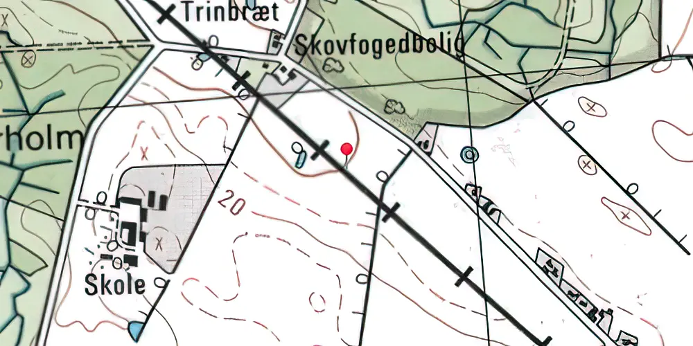 Historisk kort over Grubberholm Trinbræt med Sidespor 