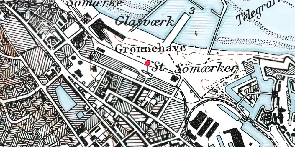 Historisk kort over Grønnehave Station