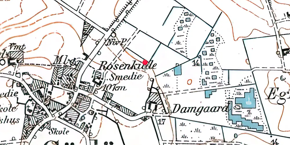 Historisk kort over Gørløse Station