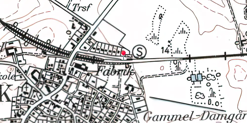 Historisk kort over Gørløse Station 