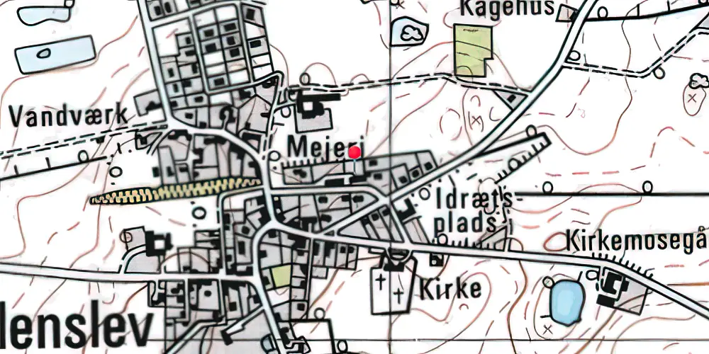 Historisk kort over Føllenslev Station 