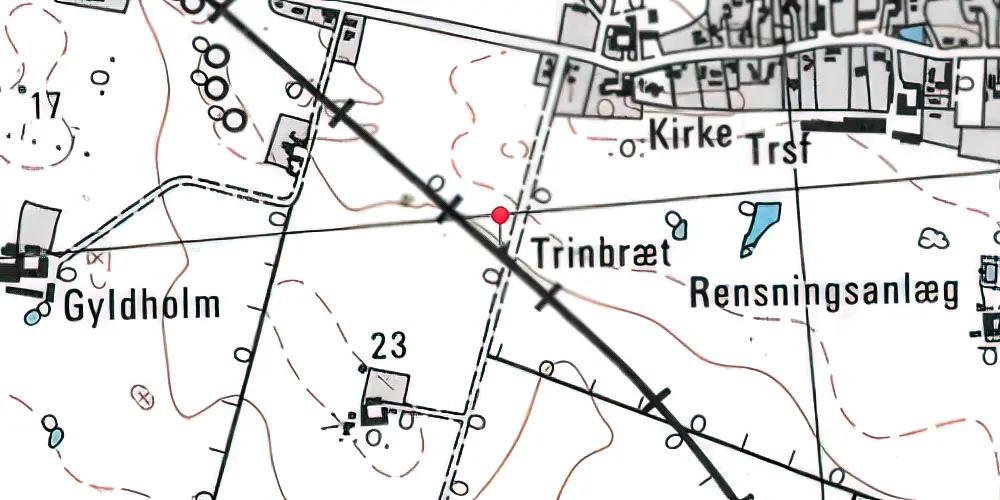 Historisk kort over Himlingøje Trinbræt 