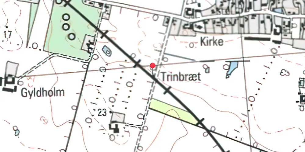 Historisk kort over Himlingøje Trinbræt
