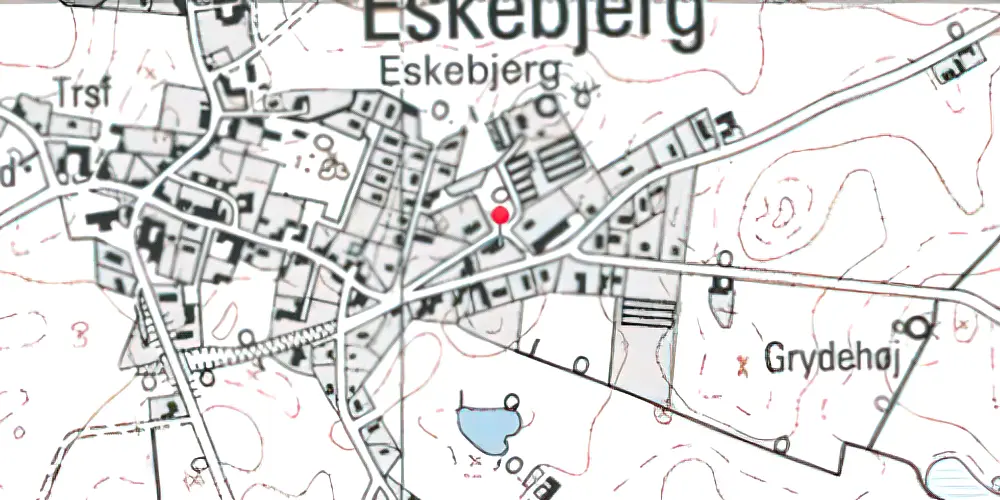 Historisk kort over Eskebjerg Station