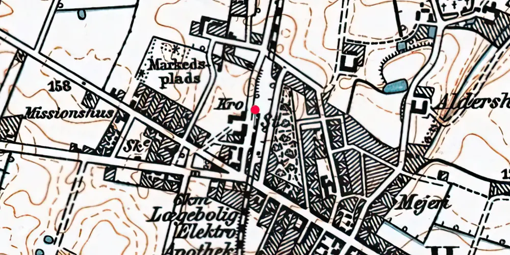 Historisk kort over Hurup Thy Station 