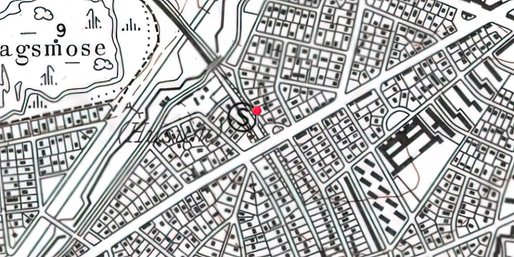 Historisk kort over Husum S-togsstation 