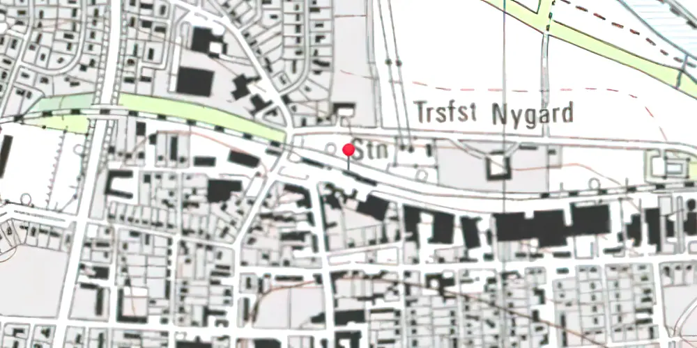 Historisk kort over Ikast Station 