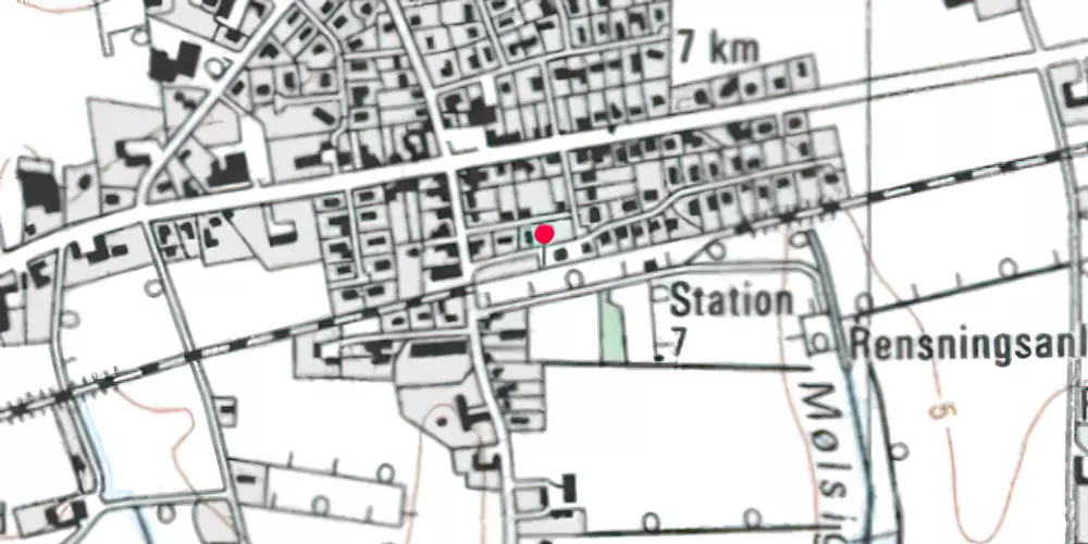 Historisk kort over Janderup Station 