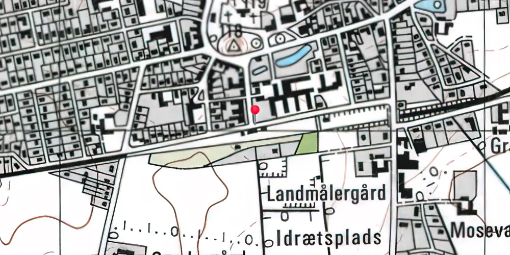 Historisk kort over Jelling Trinbræt