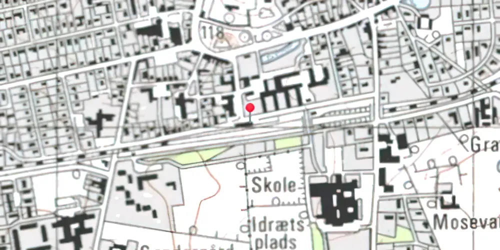 Historisk kort over Jelling Station 