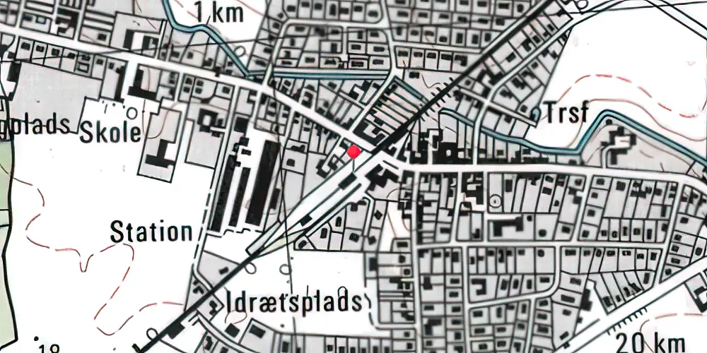 Historisk kort over Karise Station 