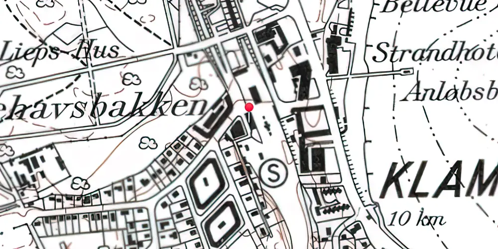 Historisk kort over Klampenborg Station 