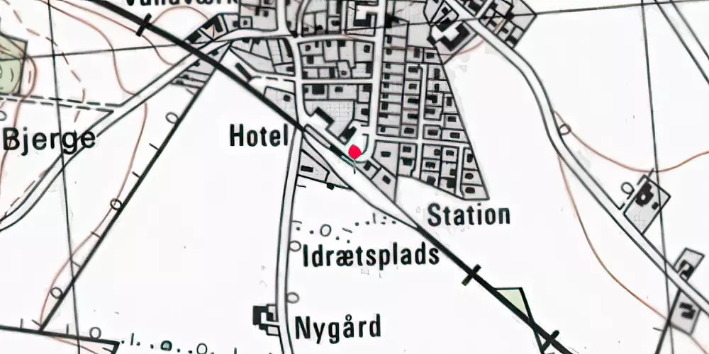 Historisk kort over Klippinge Station 