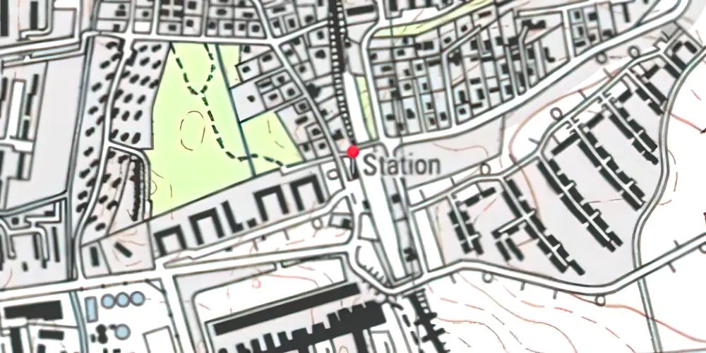 Historisk kort over Kokkedal Station