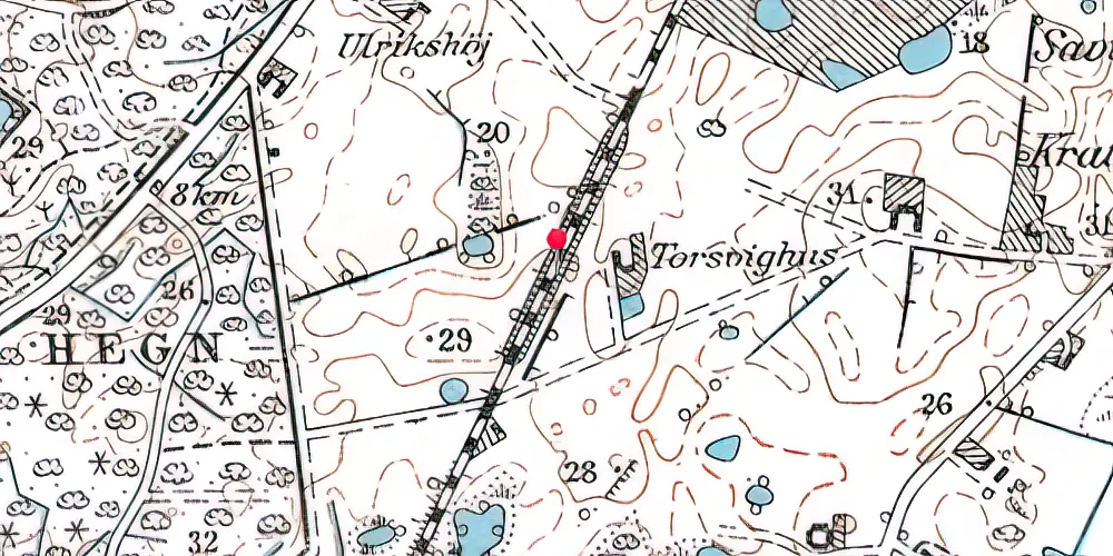 Historisk kort over Kratbjerg Trinbræt