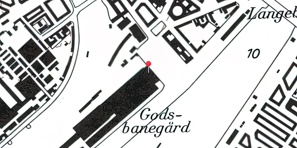 Historisk kort over København Godsbanegård