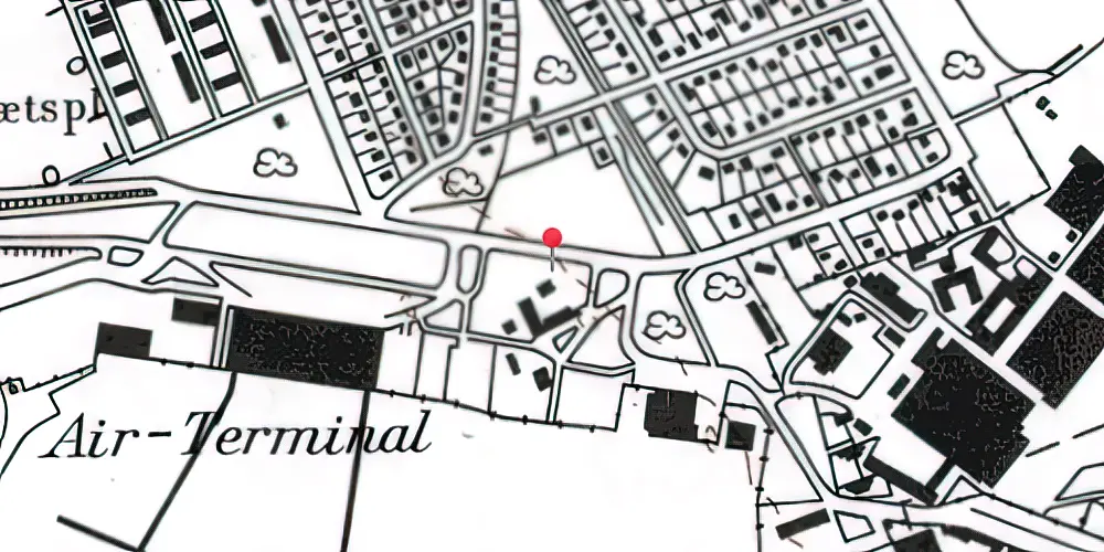 Historisk kort over CPH Lufthavn Station 