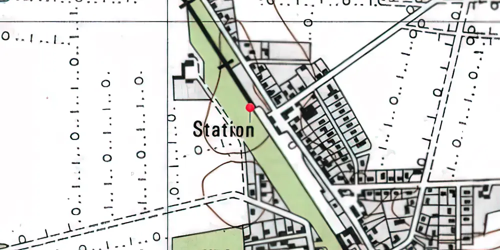 Historisk kort over Kølkær Teknisk Station