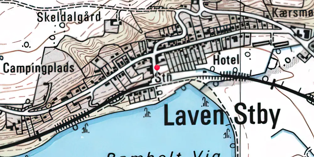 Historisk kort over Laven Trinbræt