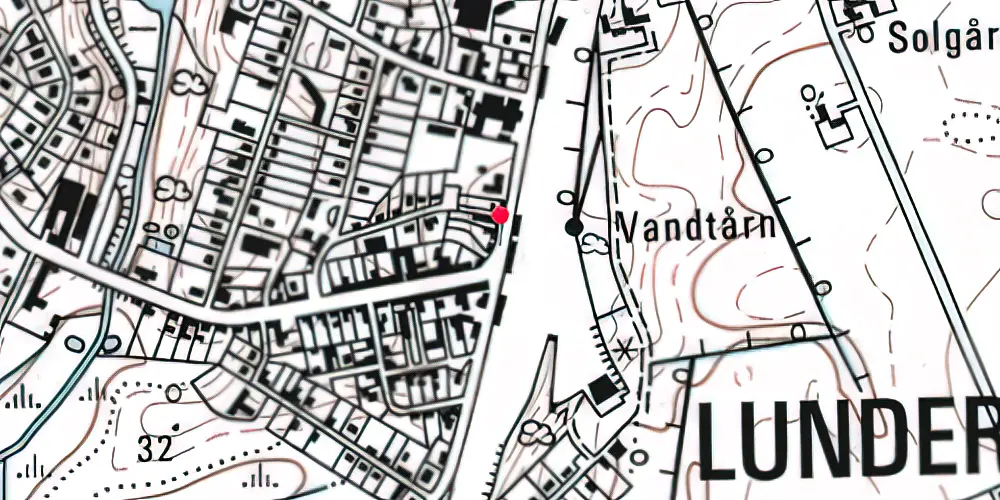 Historisk kort over Lunderskov Station 