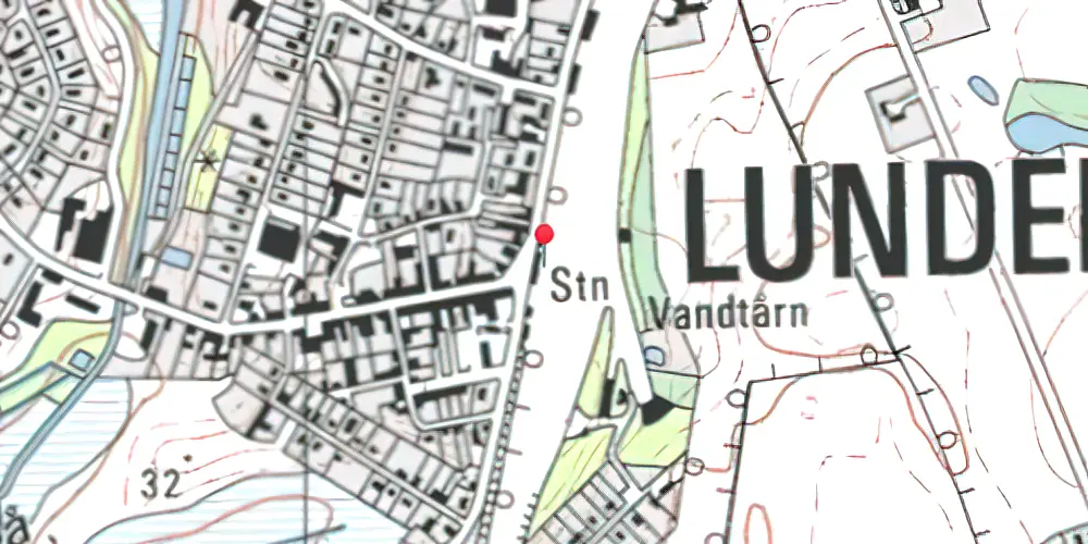 Historisk kort over Lunderskov Station