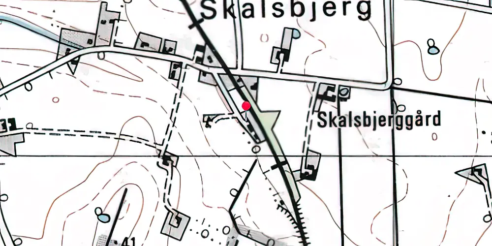 Historisk kort over Sludstrup Station [1892-1959]