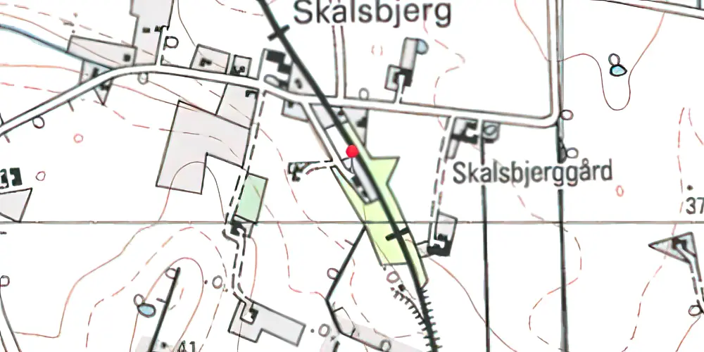 Historisk kort over Sludstrup Station [1892-1959]