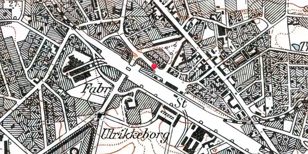 Historisk kort over Lyngby Station [1863-1890]